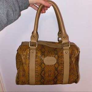 Terzetto Loretto Leather Snakeskin Embossed Handbag
